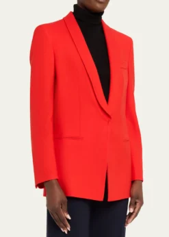 Giorgio ArmaniVirgin Wool Single-Breasted Longline Blazer