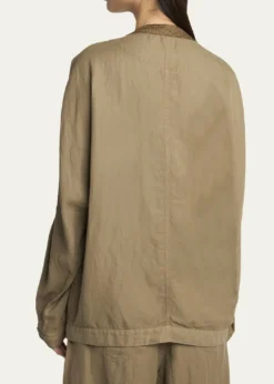 Giorgio ArmaniV-Neck Single-Breasted Utility Jacket