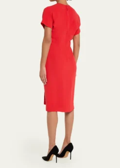 Giorgio ArmaniWashed Silk Asymmetric Midi Dress