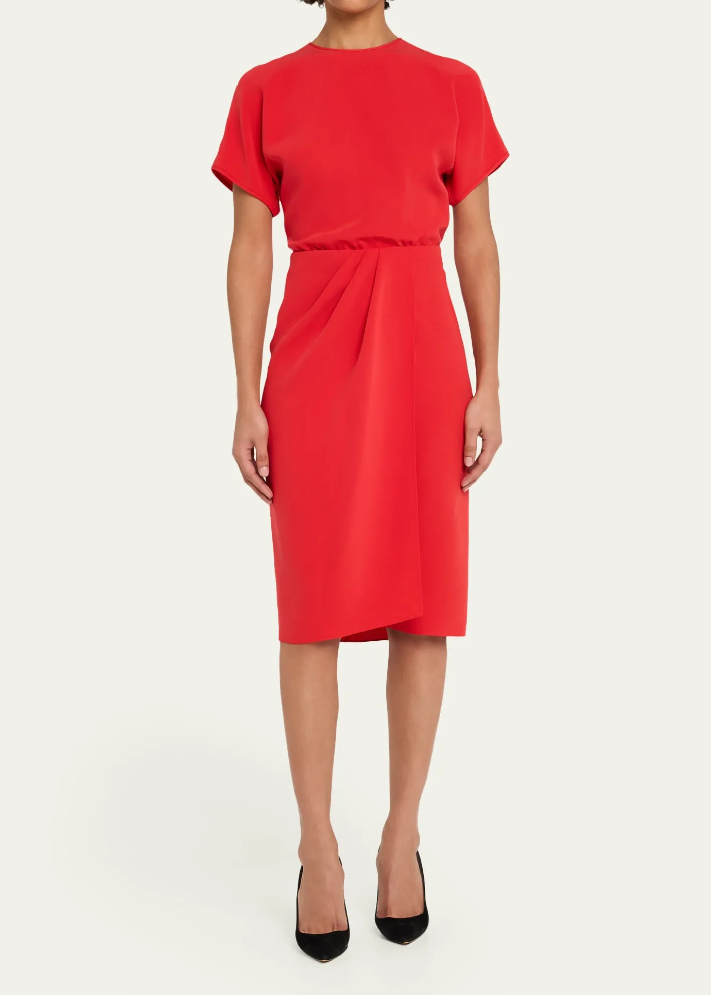 Giorgio ArmaniWashed Silk Asymmetric Midi Dress