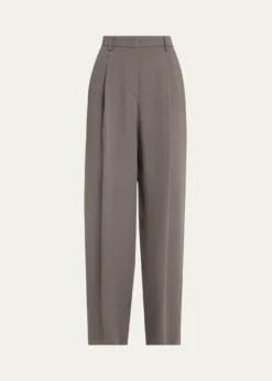 Giorgio ArmaniWashed Silk Pleated Trousers