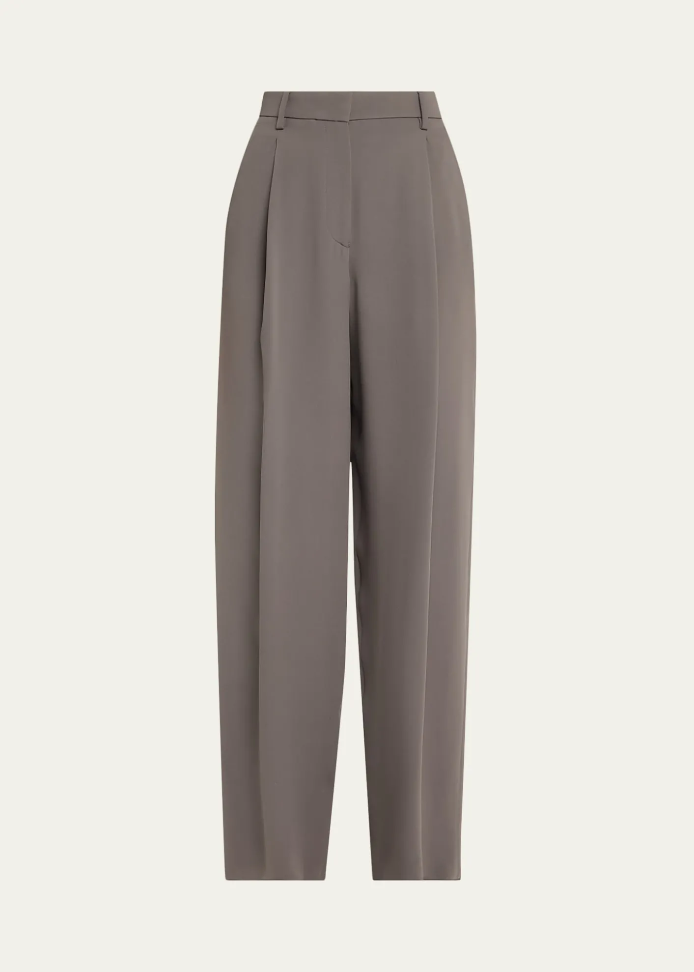 Giorgio ArmaniWashed Silk Pleated Trousers
