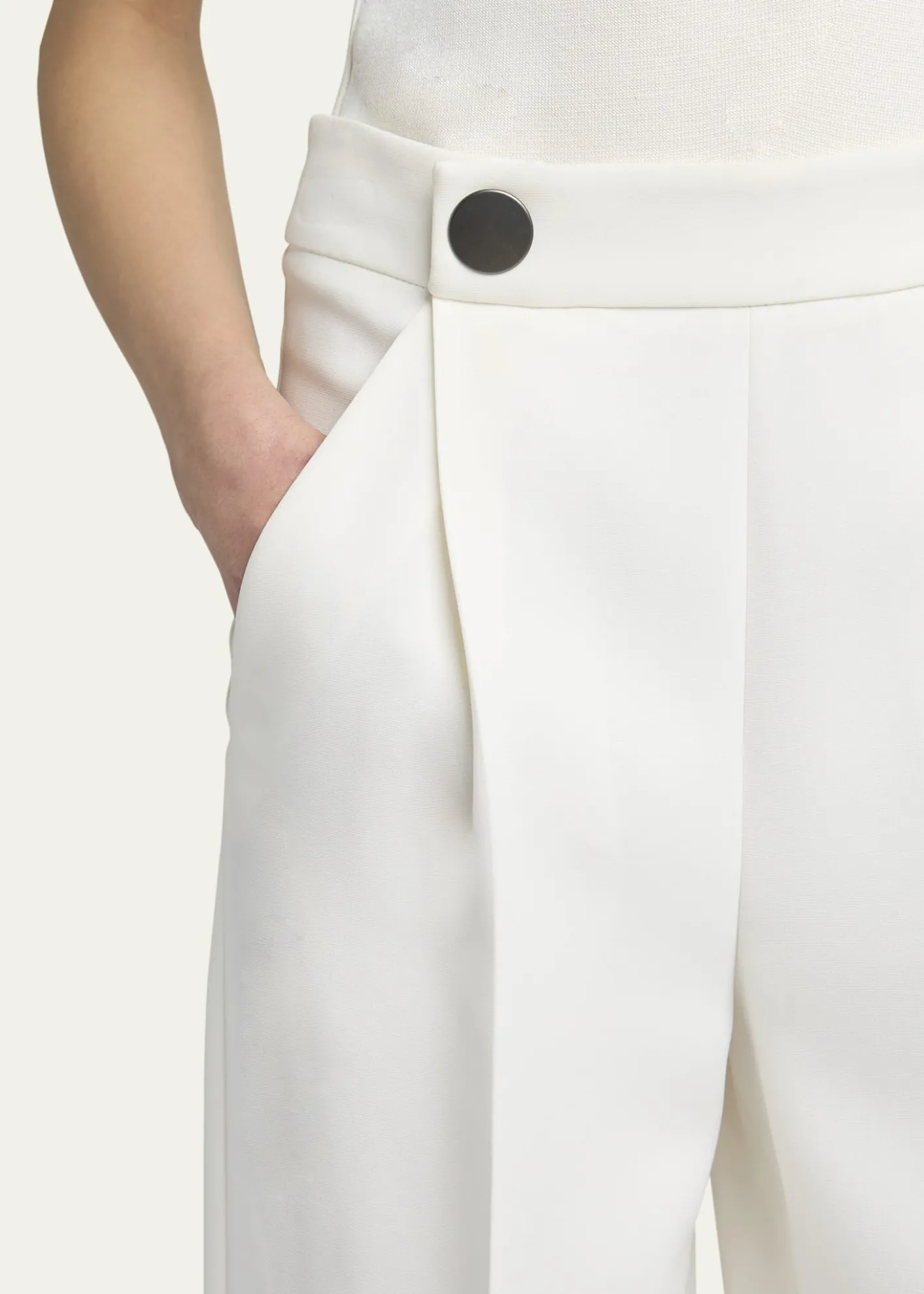 Giorgio ArmaniWide Leg Silk Cady Trousers