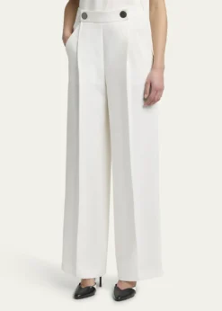 Giorgio ArmaniWide Leg Silk Cady Trousers