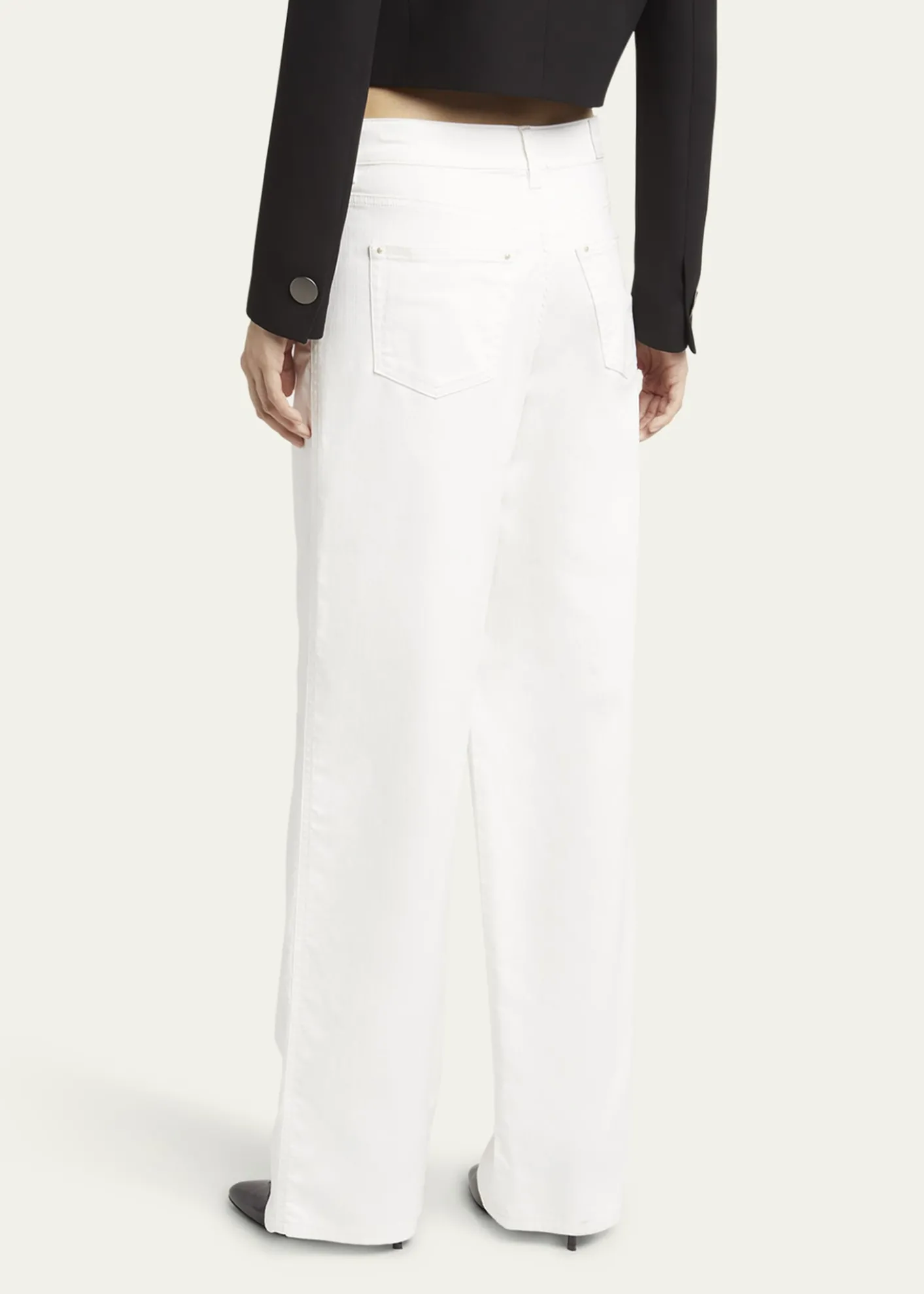 Giorgio ArmaniWide Leg Stretch-Cotton Jeans