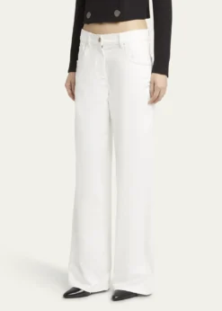 Giorgio ArmaniWide Leg Stretch-Cotton Jeans