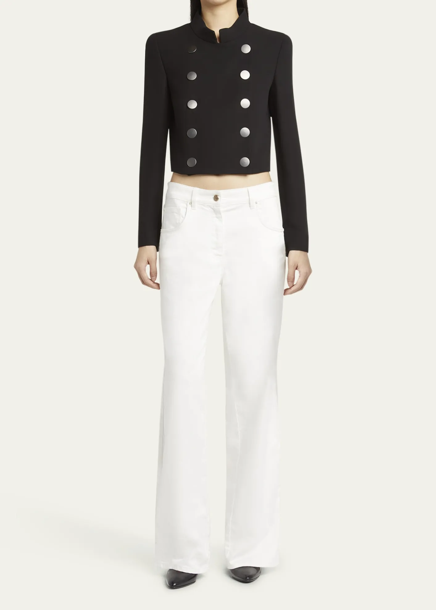 Giorgio ArmaniWide Leg Stretch-Cotton Jeans