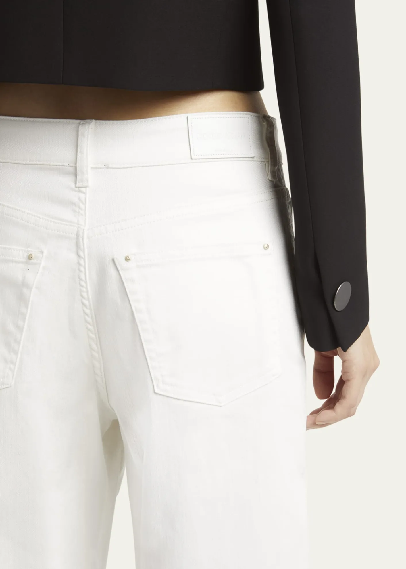 Giorgio ArmaniWide Leg Stretch-Cotton Jeans