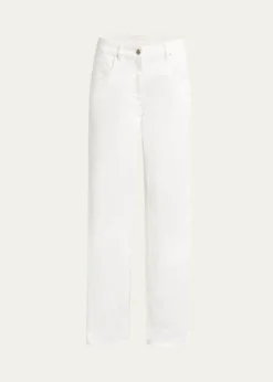 Giorgio ArmaniWide Leg Stretch-Cotton Jeans