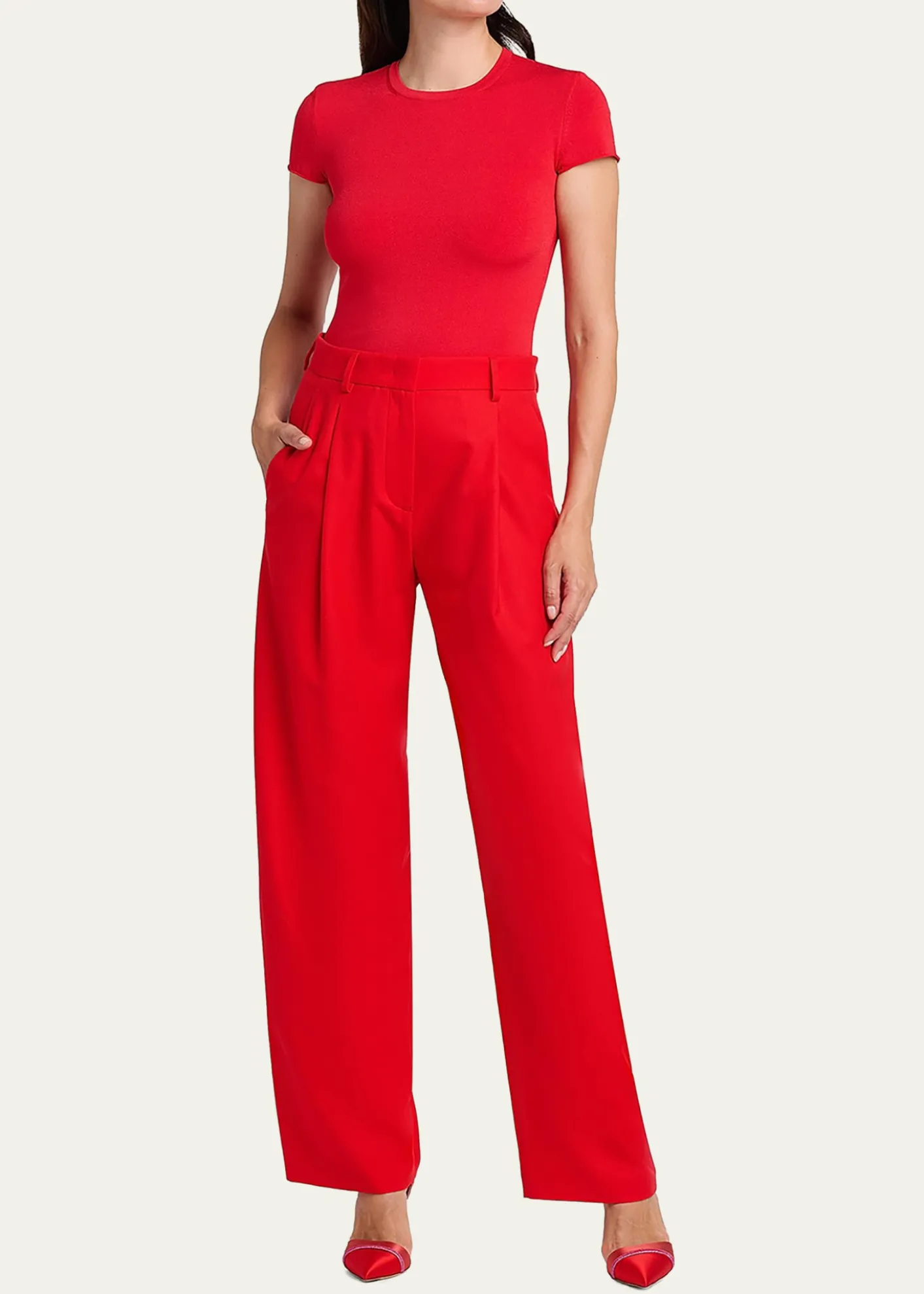 Giorgio ArmaniWide-Leg Virgin Wool Trousers