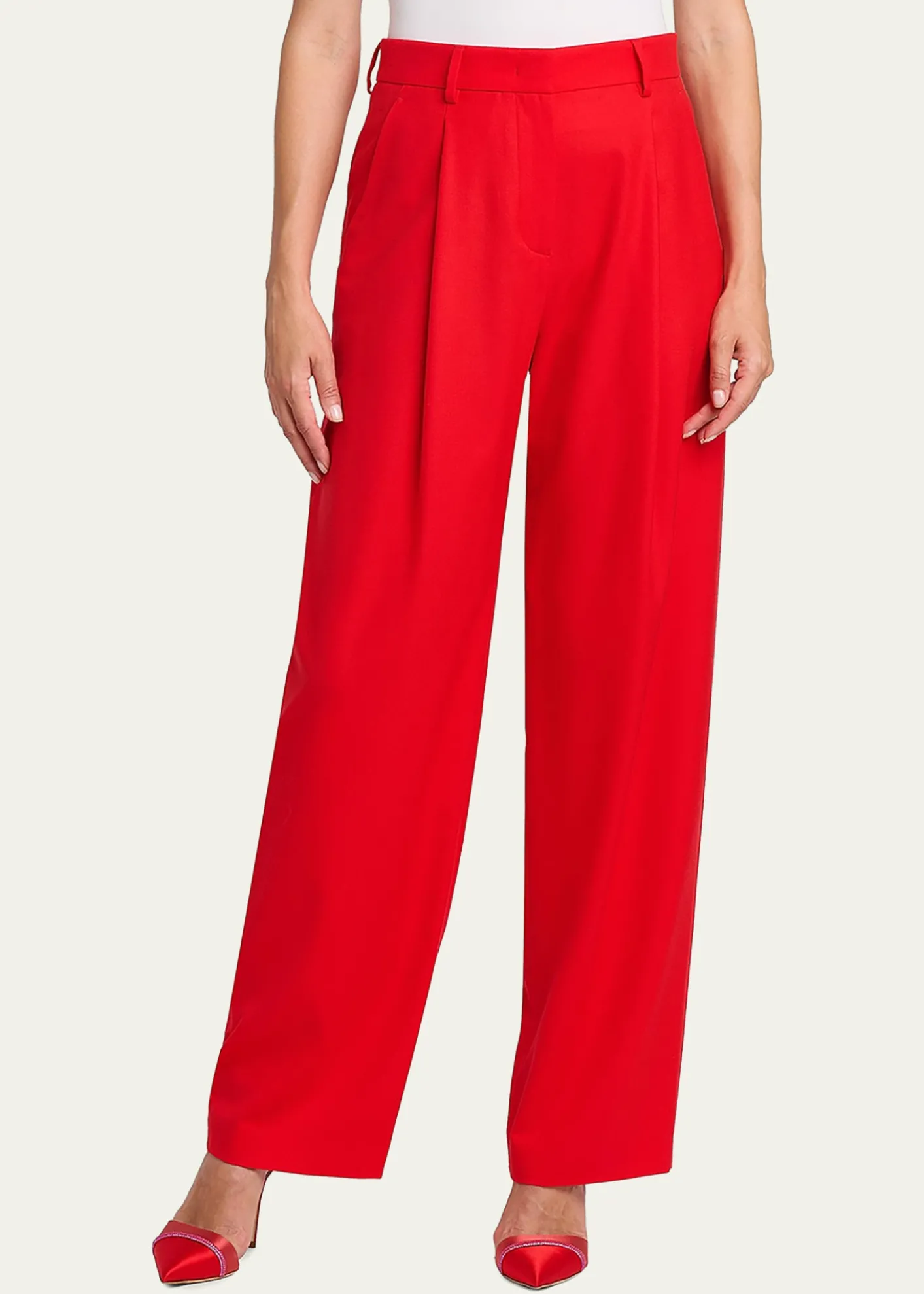Giorgio ArmaniWide-Leg Virgin Wool Trousers