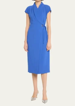 Giorgio ArmaniWrap Midi Dress with Tie Detail