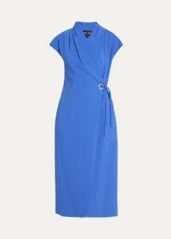 Giorgio ArmaniWrap Midi Dress with Tie Detail