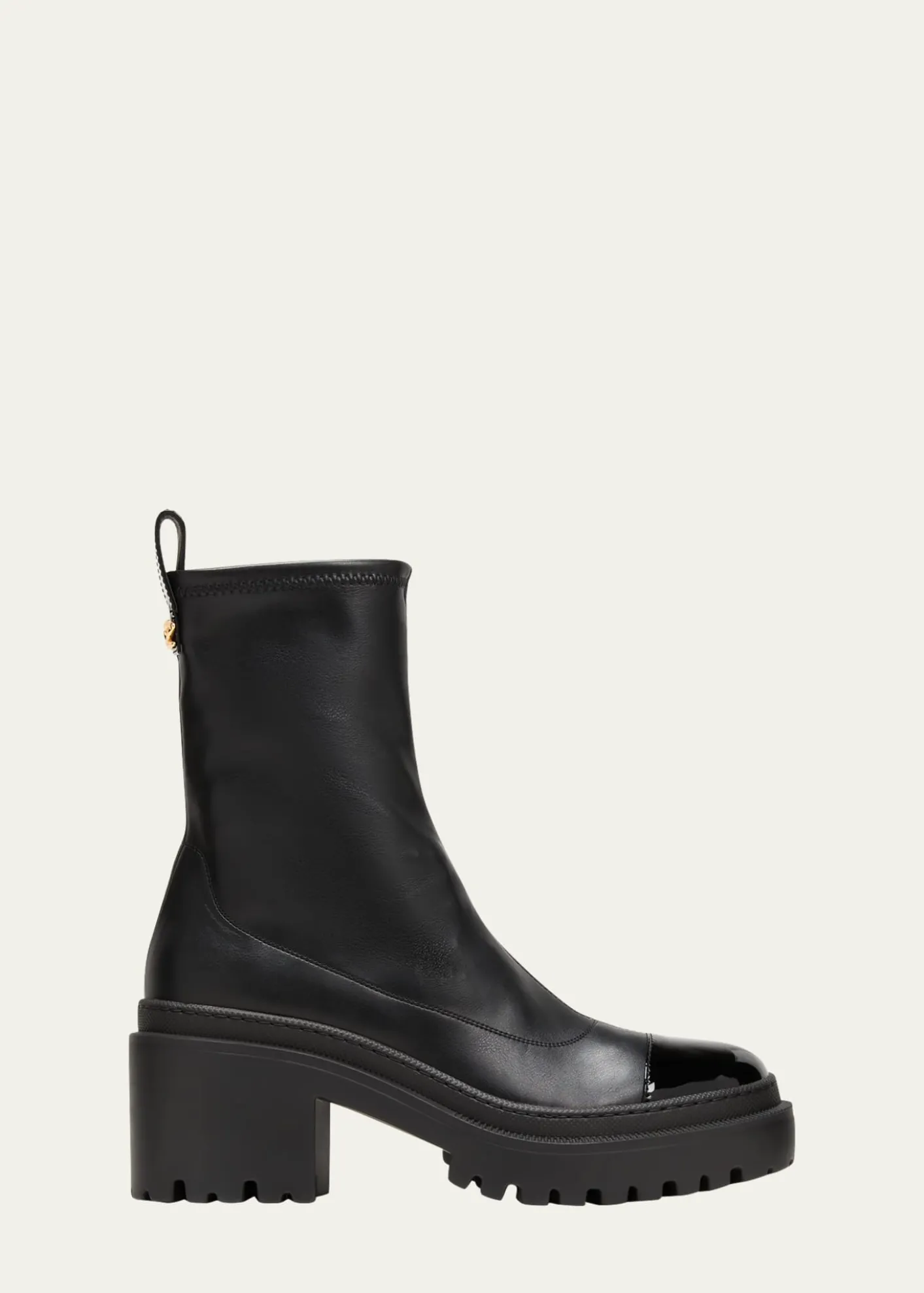 Giuseppe ZanottiLeather Cap-Toe Moto Boots