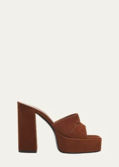 Giuseppe Zanotti115mm Suede Platform Slide Sandals