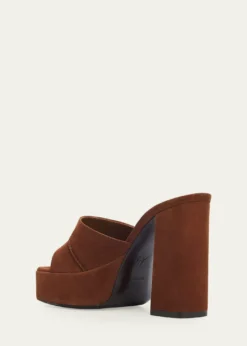 Giuseppe Zanotti115mm Suede Platform Slide Sandals