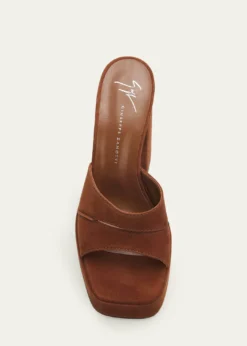 Giuseppe Zanotti115mm Suede Platform Slide Sandals