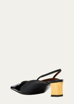 Giuseppe ZanottiPatent Leather Slingback Pumps