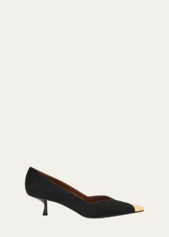 Giuseppe ZanottiSuede Golden Cap-Toe Pumps
