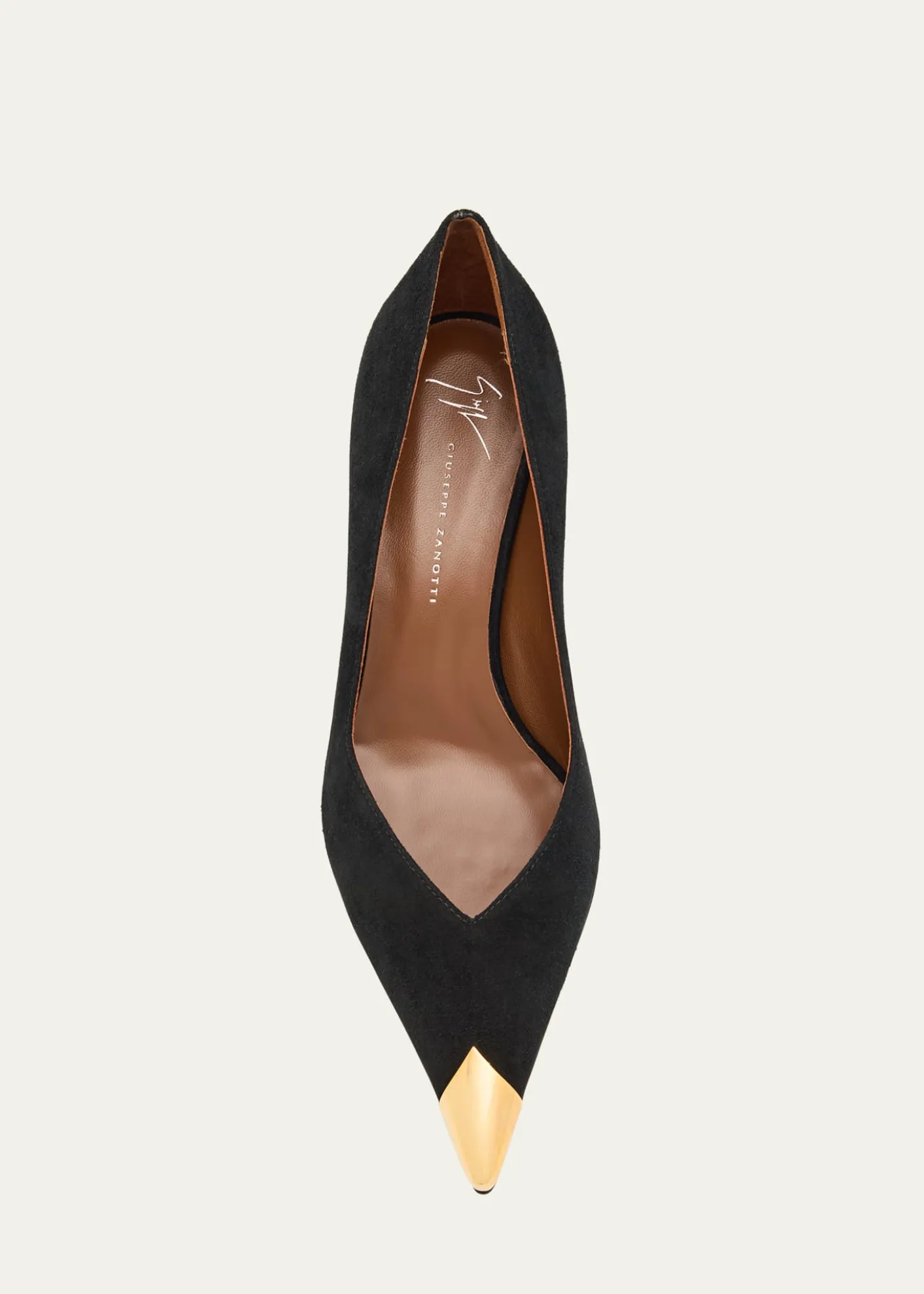 Giuseppe ZanottiSuede Golden Cap-Toe Pumps