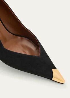 Giuseppe ZanottiSuede Golden Cap-Toe Pumps