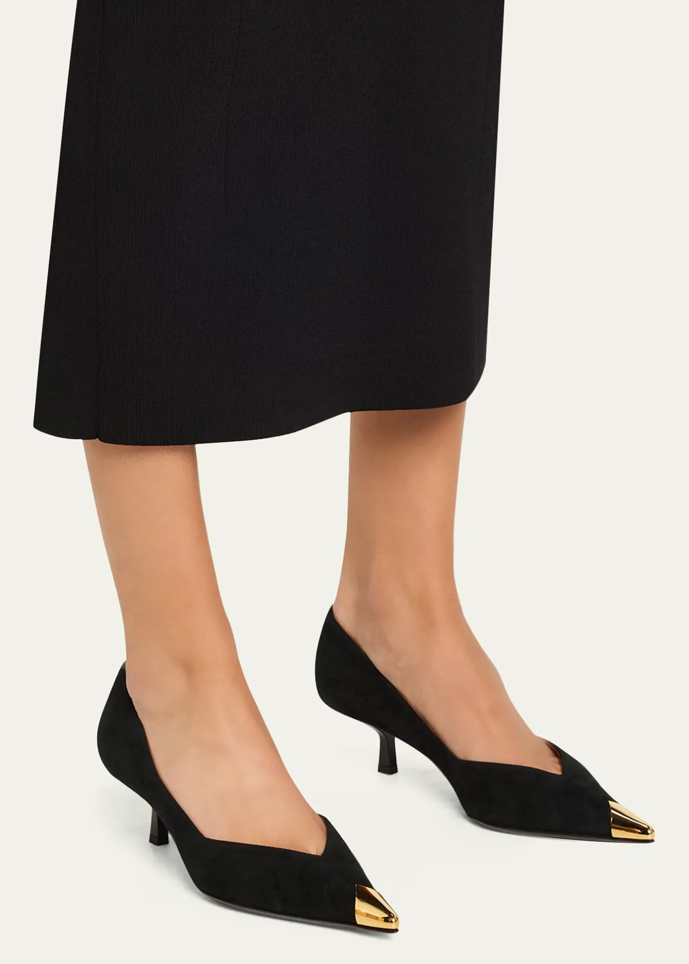 Giuseppe ZanottiSuede Golden Cap-Toe Pumps