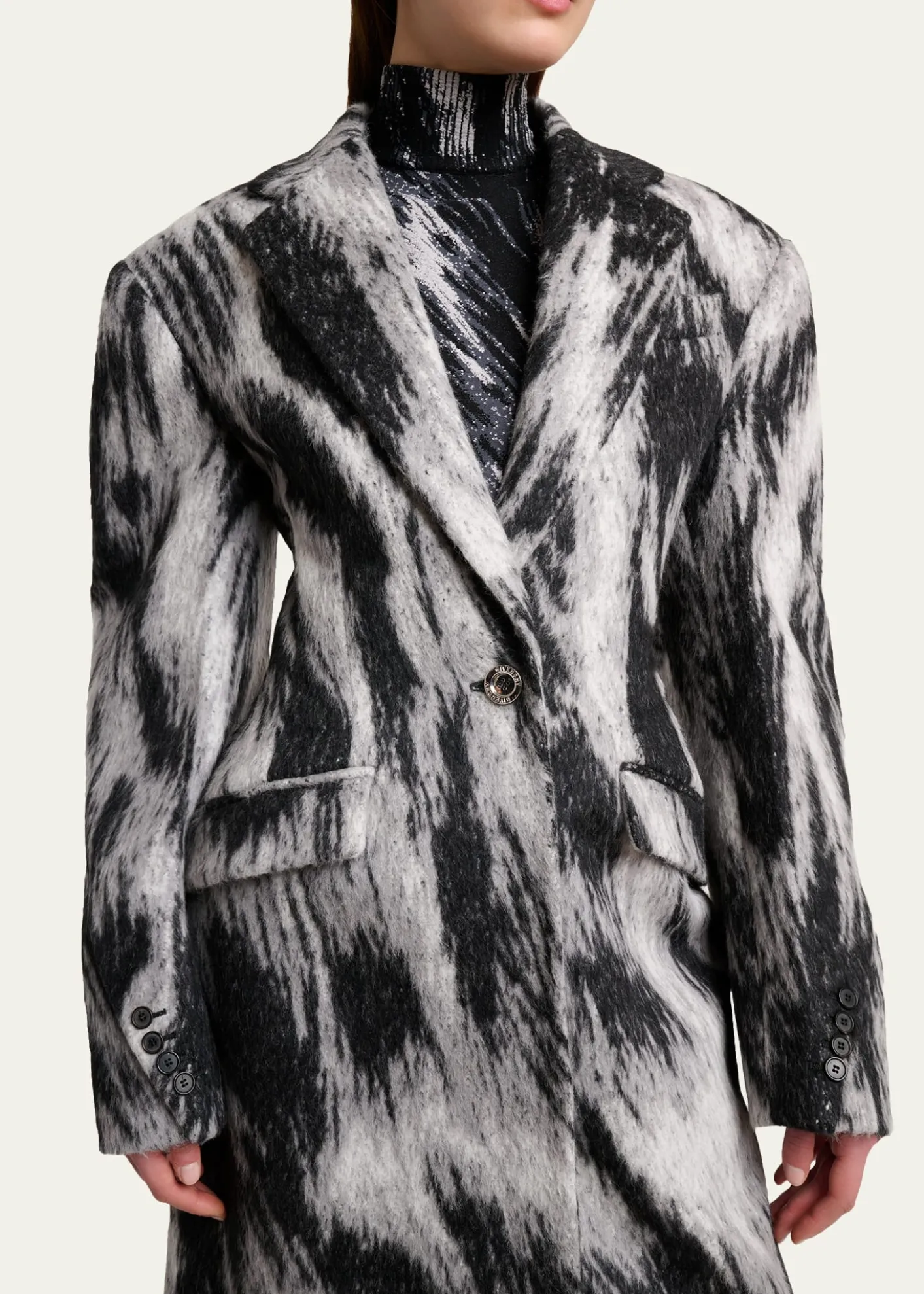 GivenchyAnimal Cocoon Coat