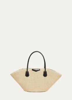 GivenchyAntigona Small Tote Bag in Faux Raffia