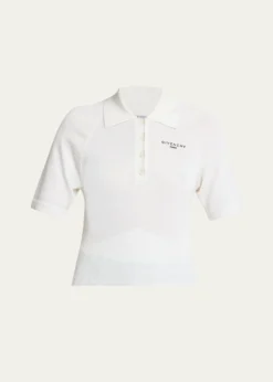 GivenchyCropped Short-Sleeve Polo Shirt