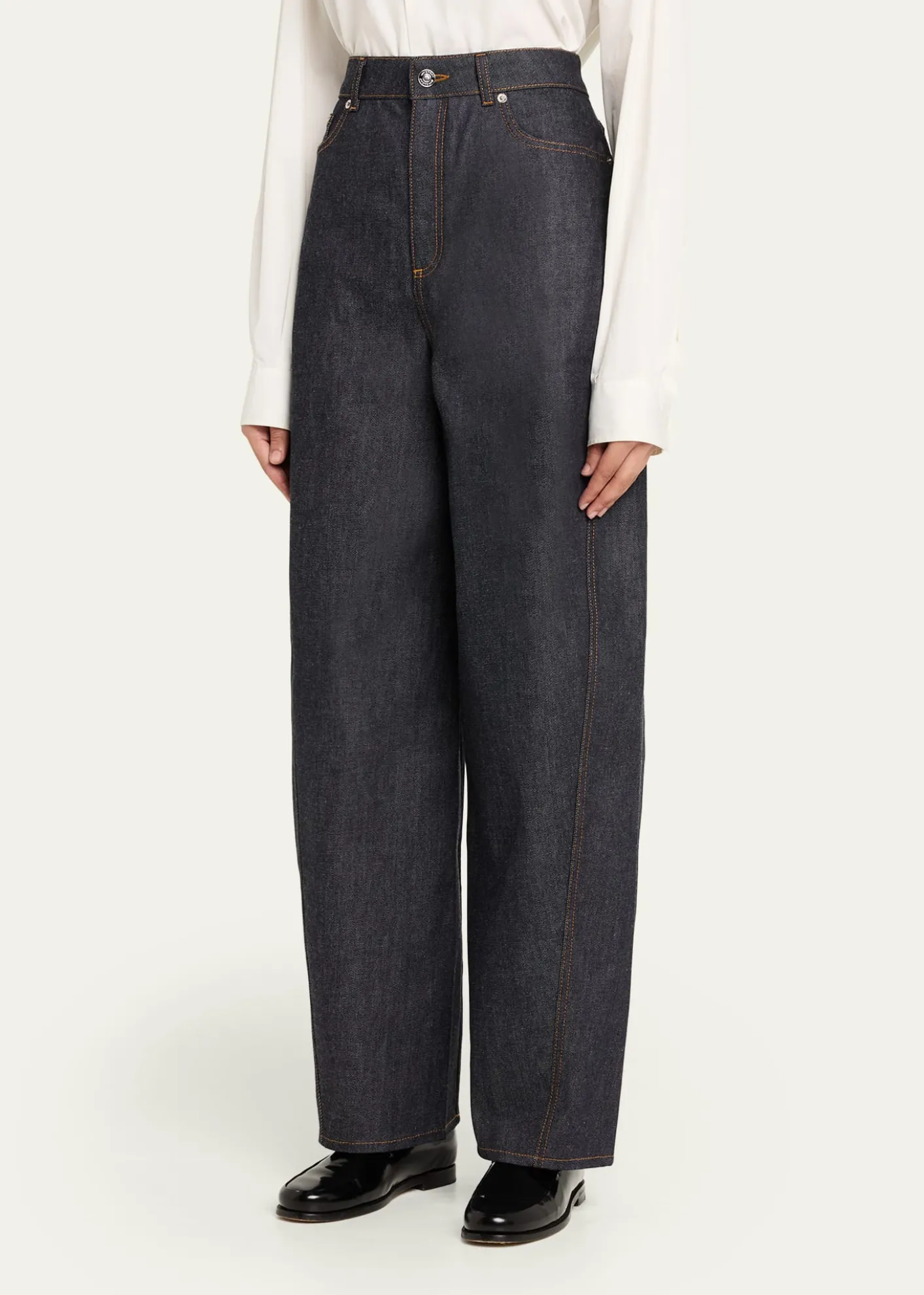 GivenchyDenim Barrel-Leg Cocoon Pants