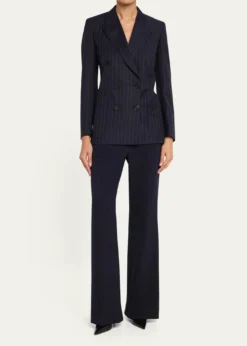 GivenchyDouble-Breasted Pinstripe Wool Jacket