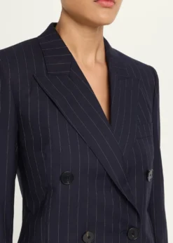 GivenchyDouble-Breasted Pinstripe Wool Jacket