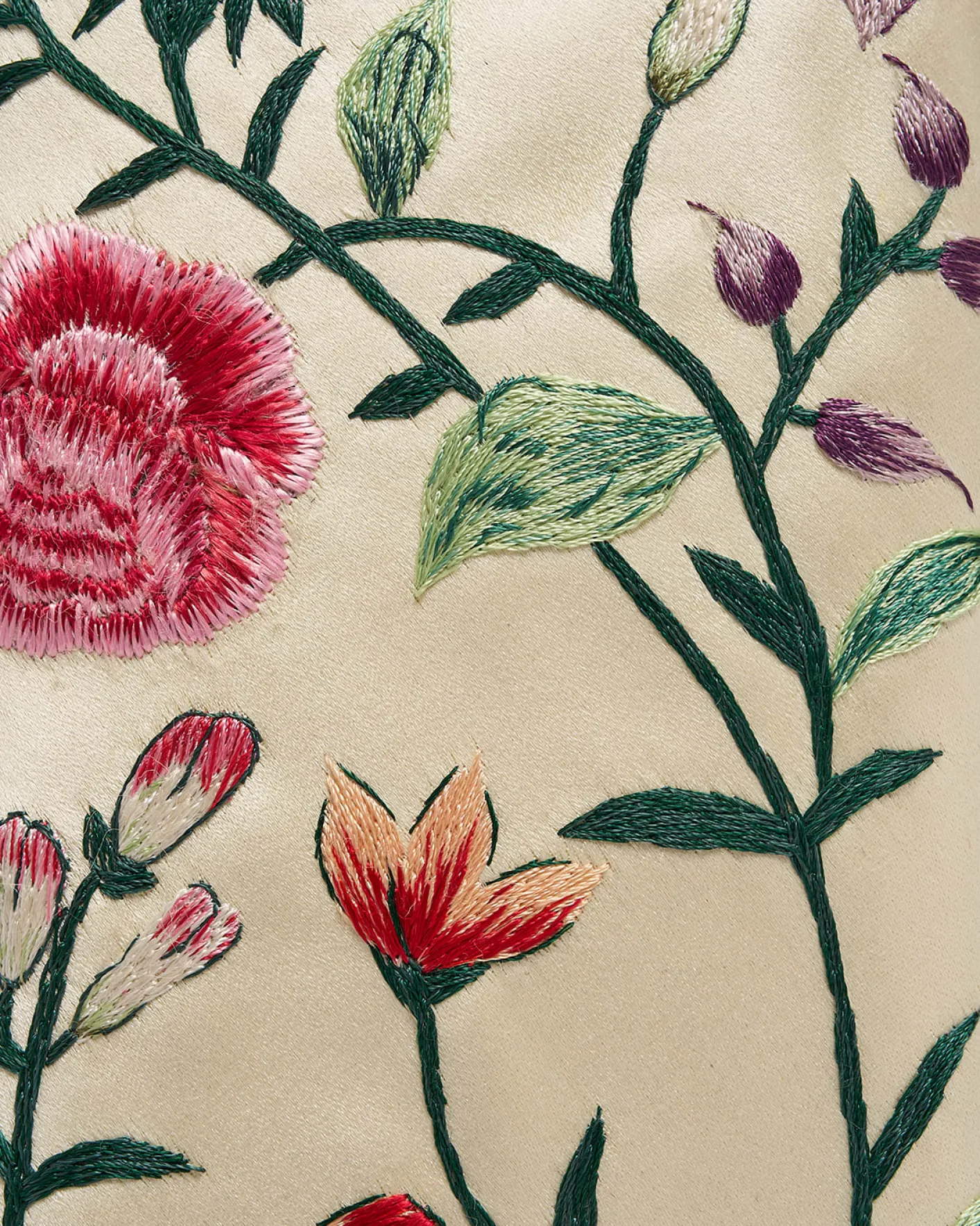 GivenchyFloral-Embroidered Wristlet Clutch Bag in Satin