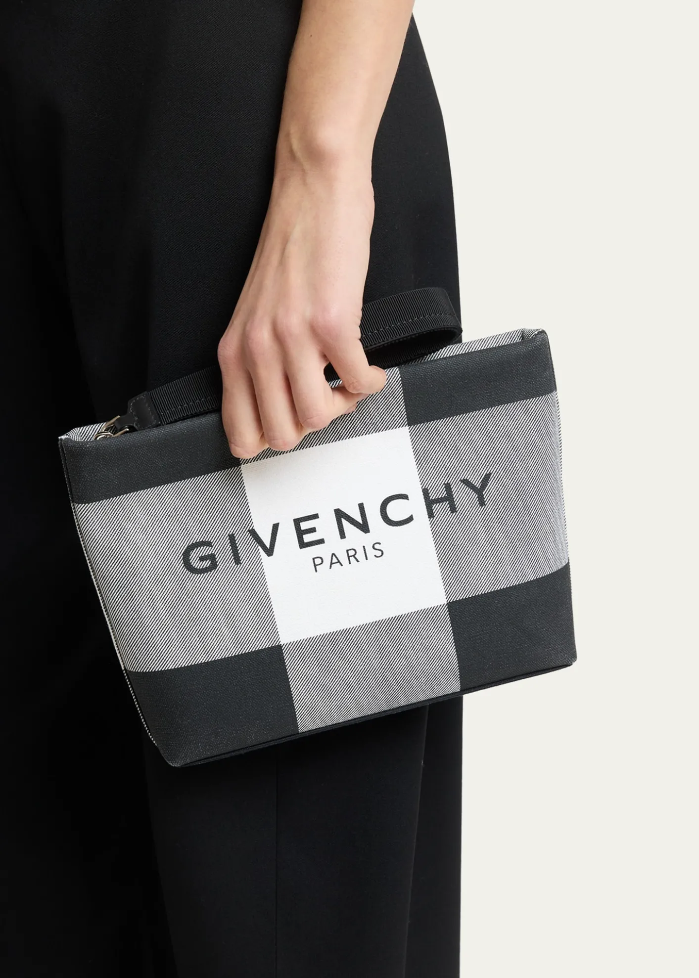 GivenchyLogo Check Pouch Bag