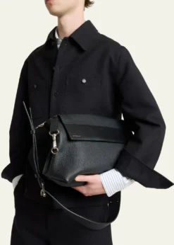 GivenchyMen's Leather Flap-Top Crossbody Bag