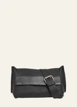 GivenchyMen's Leather Flap-Top Crossbody Bag