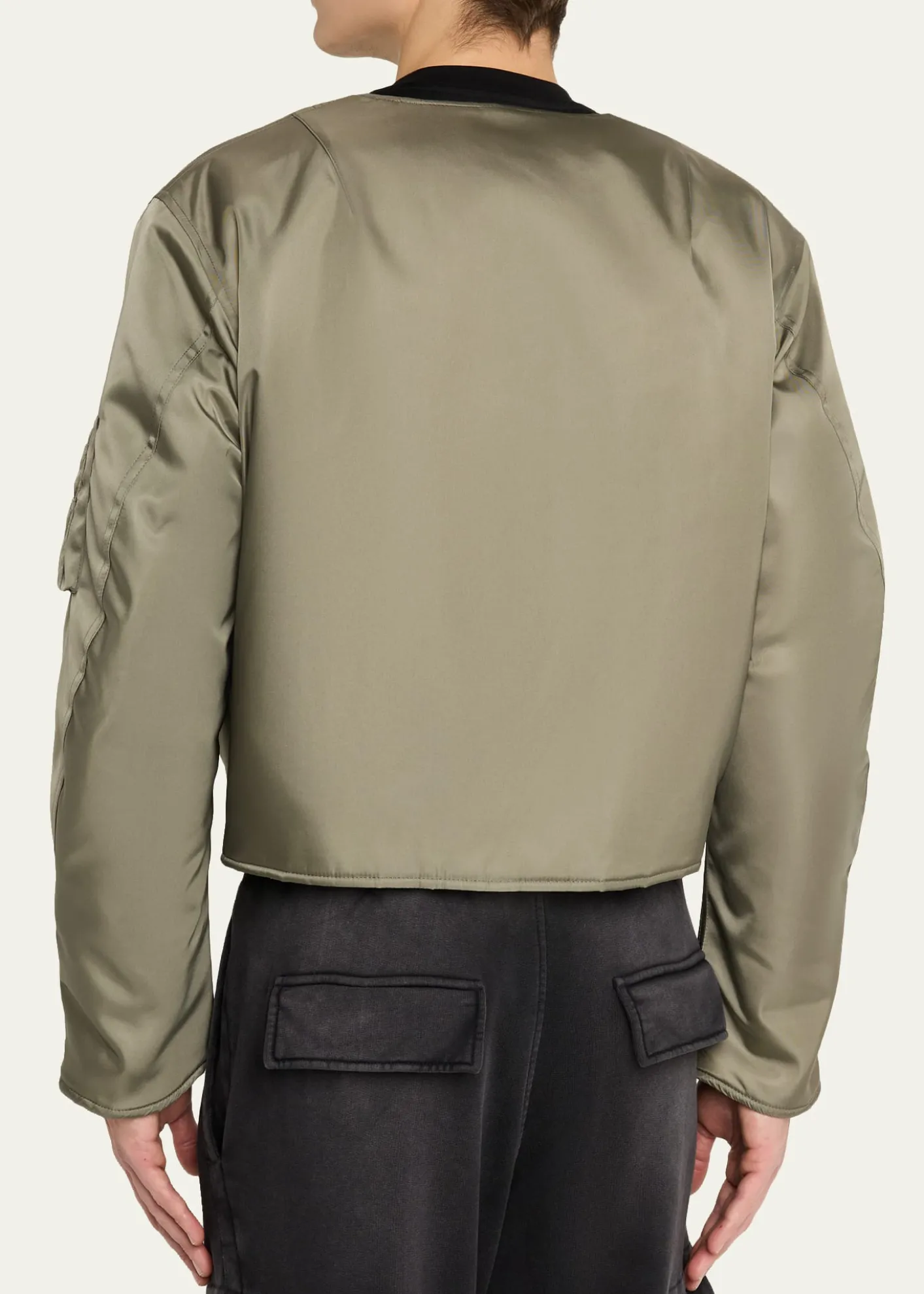 GivenchyMen's Couture Seam Nylon Bomber with Logo Patch