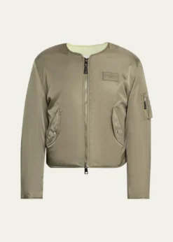 GivenchyMen's Couture Seam Nylon Bomber with Logo Patch