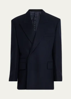 GivenchyMen's Deconstructed Wool Peak-Lapel Sport Jacket