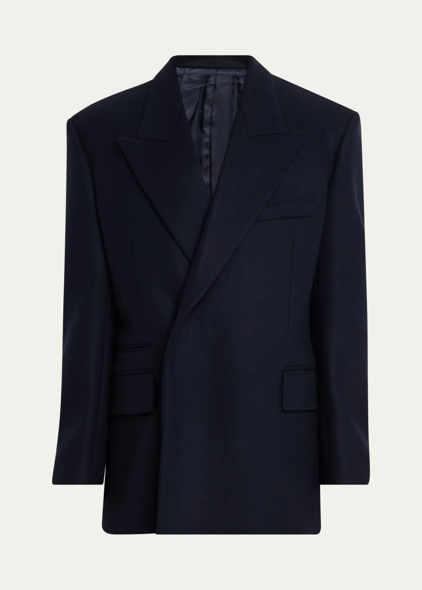 GivenchyMen's Deconstructed Wool Peak-Lapel Sport Jacket
