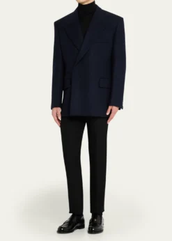 GivenchyMen's Deconstructed Wool Peak-Lapel Sport Jacket