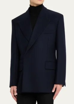GivenchyMen's Deconstructed Wool Peak-Lapel Sport Jacket