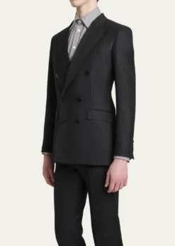 GivenchyMen's Double-Breasted Pinstripe Sport Coat