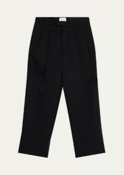 GivenchyMen's Double-Pleat Grain de Poudre Wool Pants