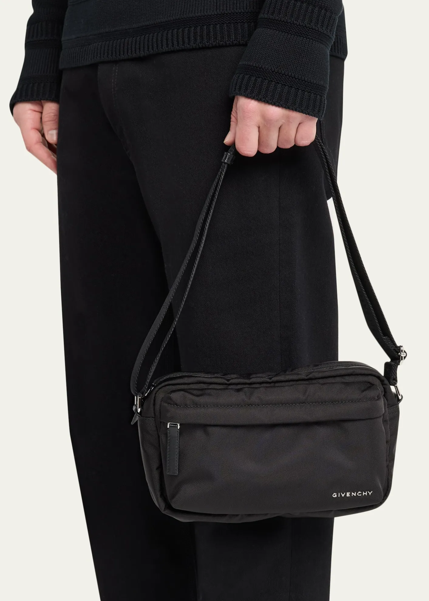 GivenchyMen's Essential U Nylon Crossbody Bag