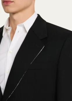 GivenchyMen's Fitted Wool Raw-Edge Two-Button Blazer