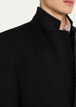 GivenchyMen's Fitted Wool Raw-Edge Two-Button Blazer