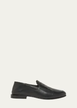 GivenchyMen's Label Leather Foldable Loafers
