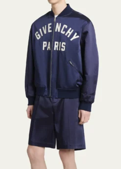 GivenchyMen's Satin Logo Bomber Jacket