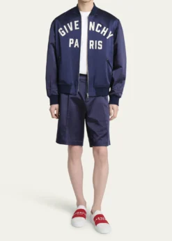 GivenchyMen's Satin Logo Bomber Jacket